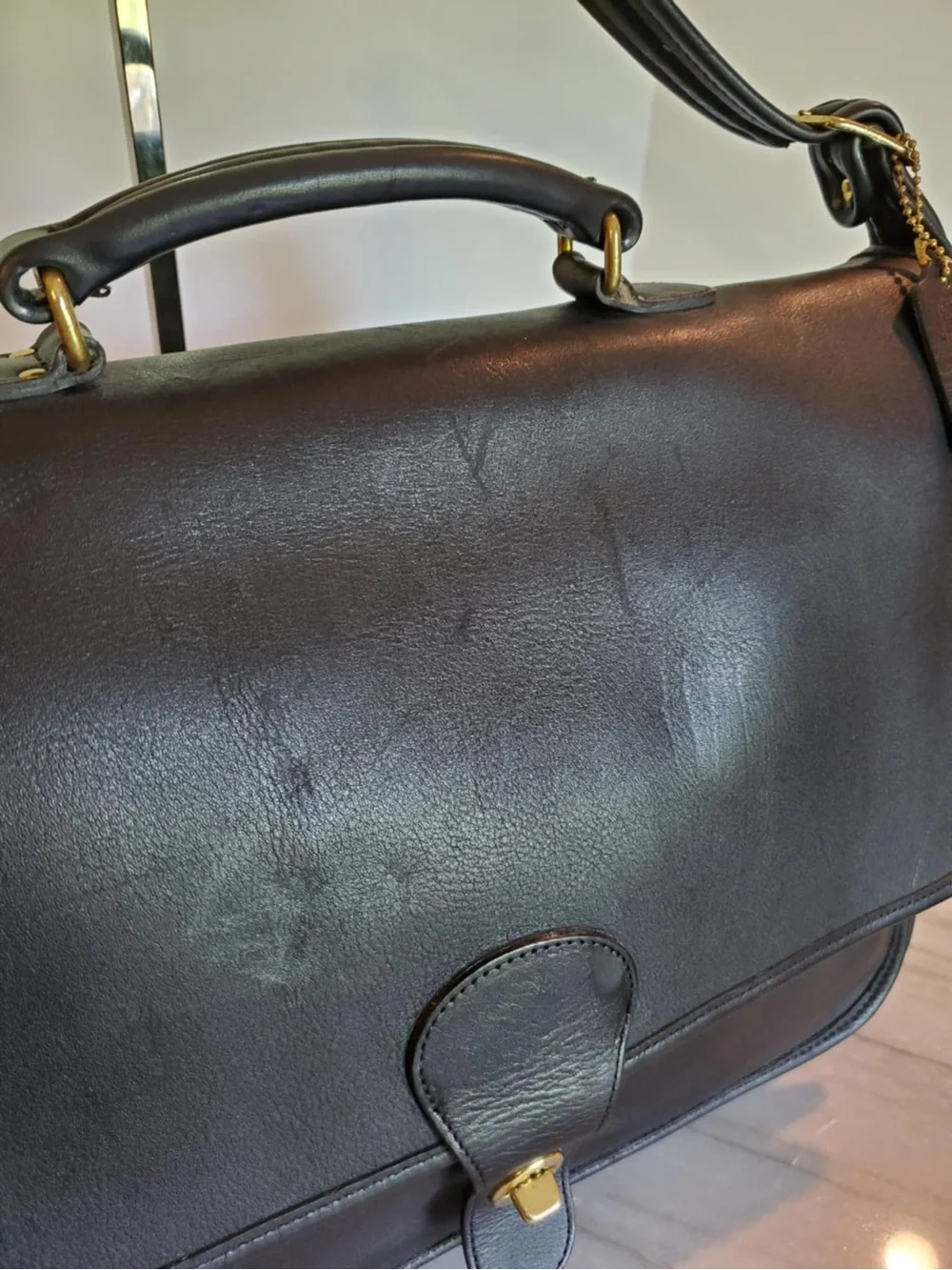 Vintage Coach Metropolitan Briefcase Black Leather 1994 | The Devil Wears Prada